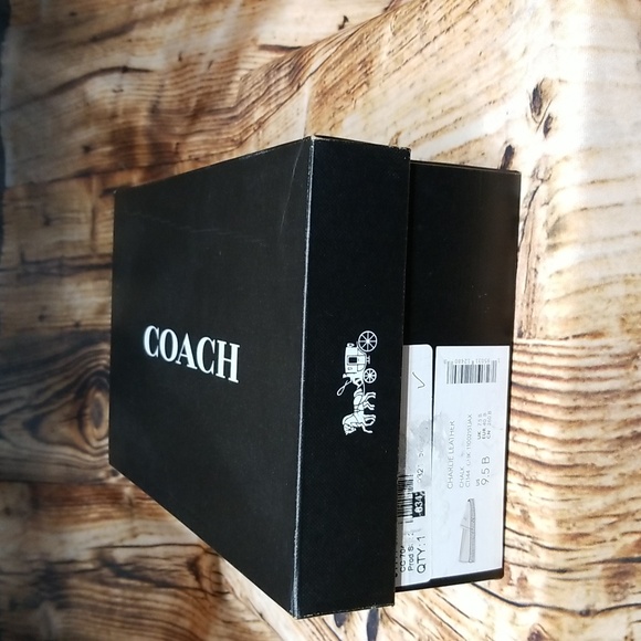 New Coach Charlie Espadrille Women 9.5 B Chalk Leather Embossed Leatherware NIB - Picture 13 of 15